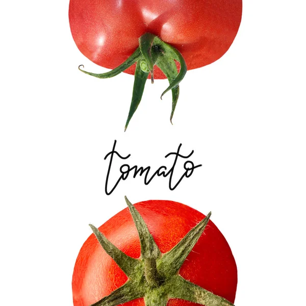 Layout criativo feito de tomate — Fotografia de Stock