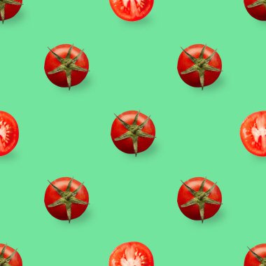 Kırmızı domates renkli Dikişsiz deseni.