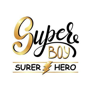 Süper Çocuk. Moda tipografisi sloganı. vektör