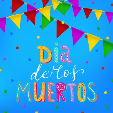 Dia de los Muertos, Ölü İspanyolca metin vektosu günü