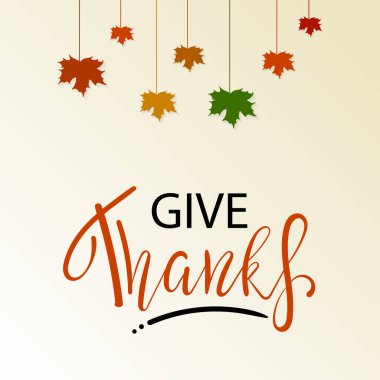 Şükran Günü için el boyaması mektuplara teşekkür et.. 