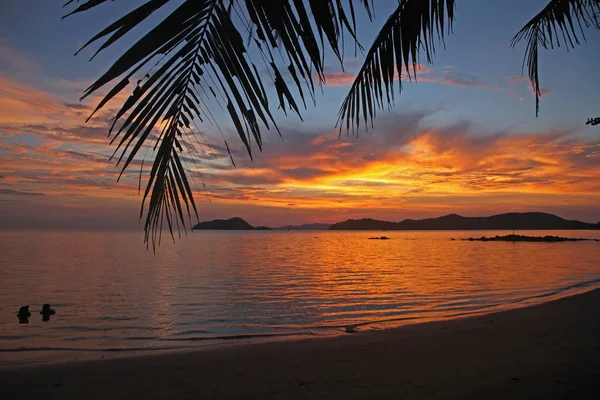 Relax Bella Vacanza Cocco Bellissimo Tramonto Koh Mak Island Trad — Foto Stock