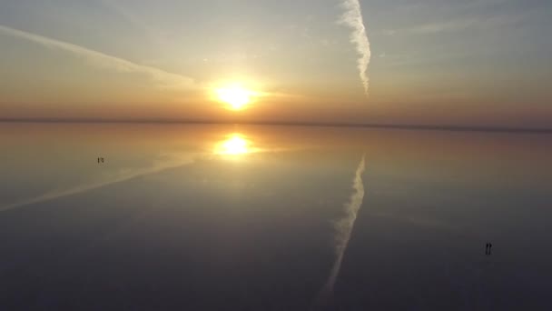 Sonnenuntergang Der Natur See — Stockvideo