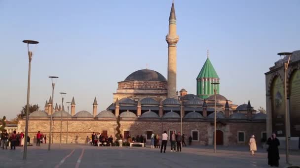 Crowded Museum Mevlana — Stock Video