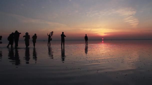 Türkiye Tuz Gölü Gün Batımı Stok Video