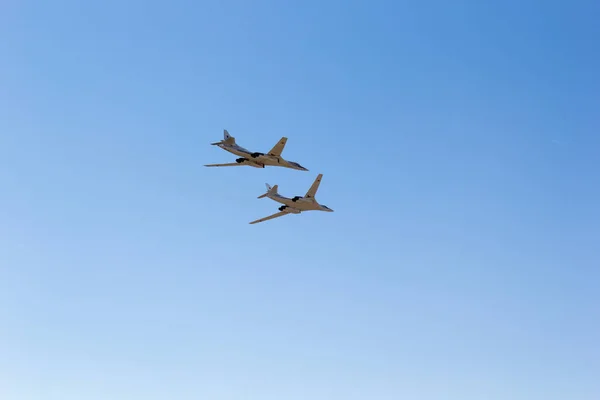 Engels Rosja Sierpnia 2017 Dzień Flota Powietrzna Bombowiec Wojskowych Powietrzu — Zdjęcie stockowe