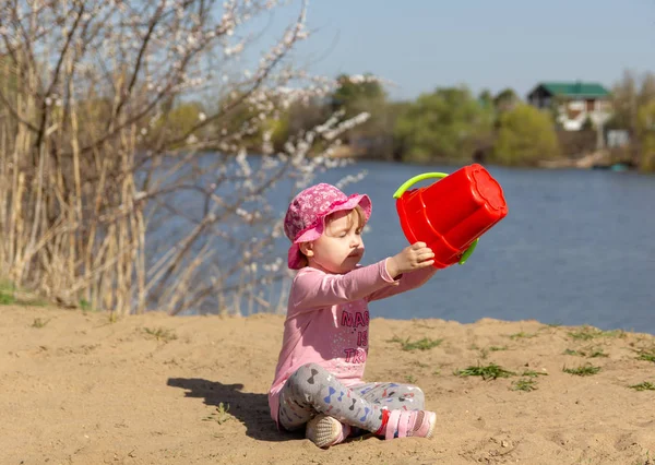 Child Playing Sand — Stock Photo, Image