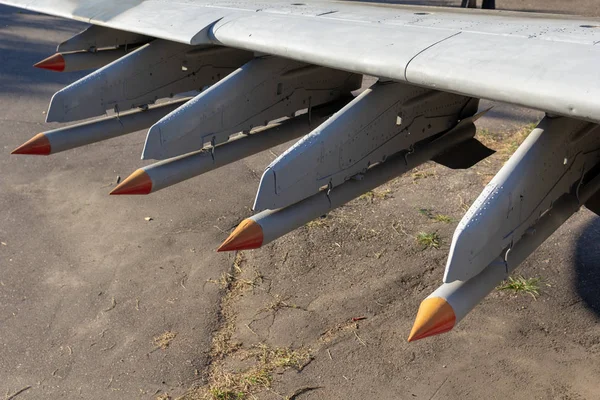 Ракеты Воздух Воздух Пилоне Советской Военной Авиации — стоковое фото