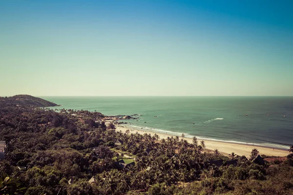 Landscape of the sea and the beach. View of the vagator beach — Stock Photo, Image