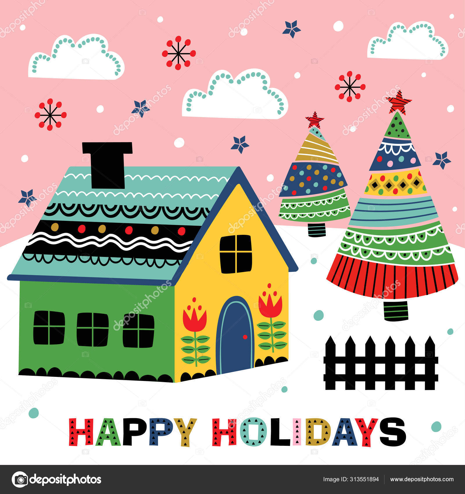 装飾的な家とクリスマスツリーとグリーティングカード ベクトルイラスト Eps ストックベクター C Nkiseleva1 Gmail Com 装飾的な家とクリスマスツリーとグリーティングカード ベクトルイラスト Eps ストックベクター C Nkiseleva1 Gmail Com