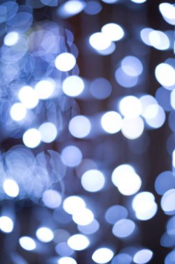 Soyut Mavi bokeh ışıklar arka plan