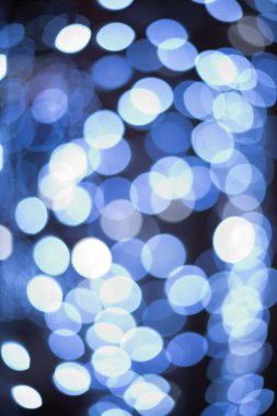 Soyut Mavi bokeh ışıklar arka plan