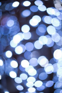 Soyut Mavi bokeh ışıklar arka plan