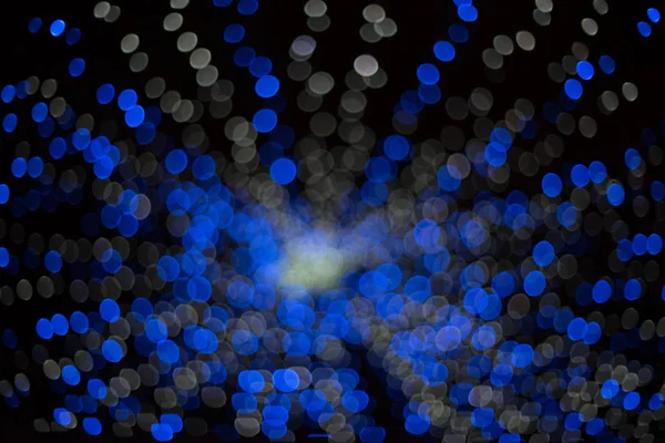 Abstrakt Blå Bokeh Ljus Bakgrund — Stockfoto