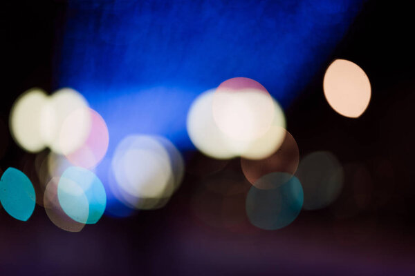 Abstract colorful bokeh lights at background