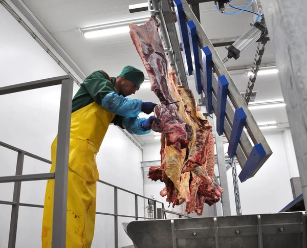 Rosokhach Ternopil Ucrania Mayo 2017 Tienda Cerró Empresa Deshuesado Carne — Foto de Stock