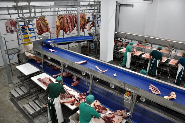 Rosokhach Ternopil Ucrânia Maio 2017 Loja Fechou Empresa Carne Desossagem — Fotografia de Stock