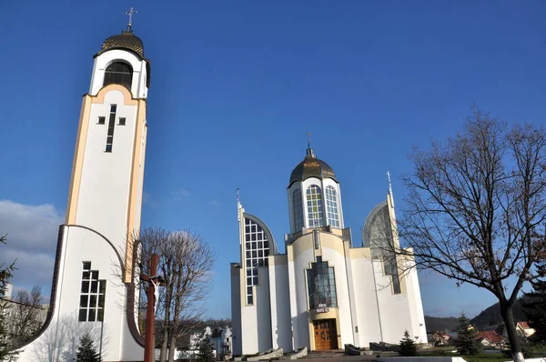 Chortkiv Ternopil Ukrajna November 2017 Harangláb Legfelsőbb Apostolok Péter Székesegyház — Stock Fotó