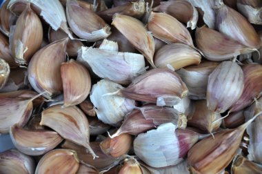 Başından ayrılmış ayrı diş sarımsak, daha fazla mutfak işlenmek veya tohum malzemesi olarak kullanılan çoğu