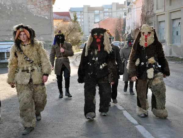 Chortkiv Ternopil Ukraine Janvier 2018 Crèche Noël Dans Les Rues — Photo