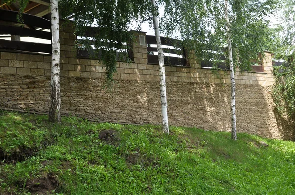 Természetes kőből épült fal — Stock Fotó