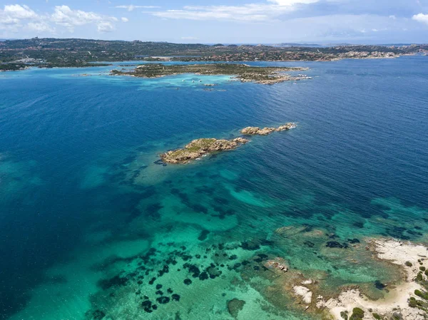 Perspectiva Aérea Del Dron Sobre Archipel Maddalena Situado Norte Cerdeña — Foto de Stock