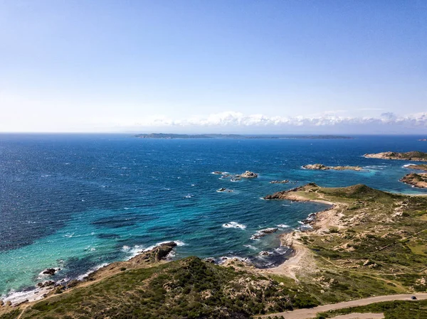 Perspectiva Aérea Del Dron Sobre Archipel Maddalena Situado Norte Cerdeña — Foto de Stock