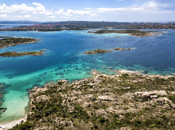 Drony Leteckého Pohledu Nad Archipel Maddalena Nachází Severně Sardinie Itálie — Stock fotografie