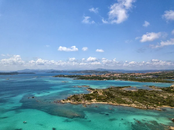 Perspectiva Aérea Del Dron Sobre Archipel Maddalena Situado Norte Cerdeña — Foto de Stock