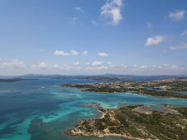 Drone Perspektywy Lotu Ptaka Nad Archipel Maddalena Usytuowany Północ Sardynii — Zdjęcie stockowe