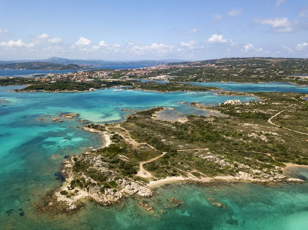 Drony Leteckého Pohledu Nad Archipel Maddalena Nachází Severně Sardinie Itálie — Stock fotografie