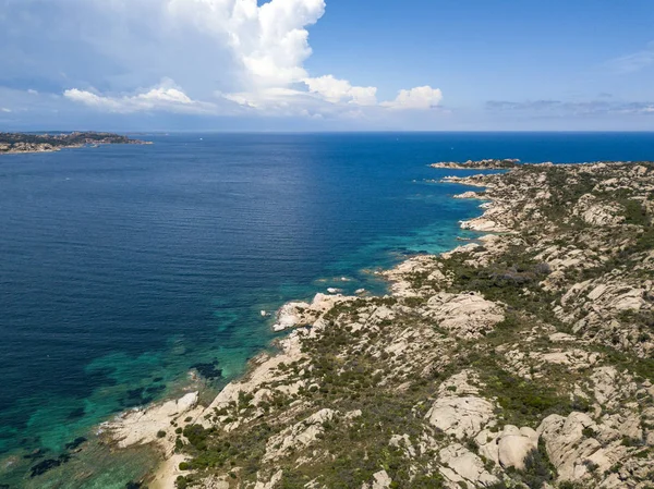 Vue Aérienne Drone Dessus Archipel Maddalena Situé Nord Sardinia Italie — Photo