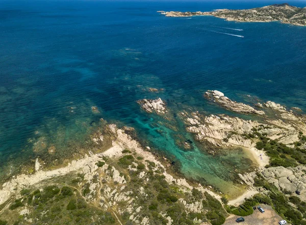 Perspectiva Aérea Drone Sobre Arquipélago Maddalena Localizado Norte Sardenha Itália — Fotografia de Stock