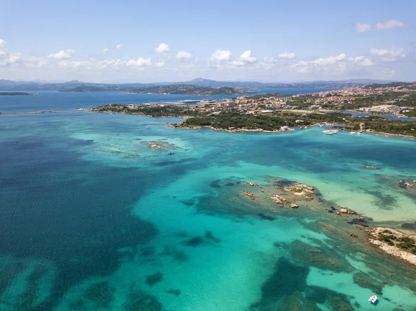 Vue Aérienne Drone Dessus Archipel Maddalena Situé Nord Sardinia Italie — Photo