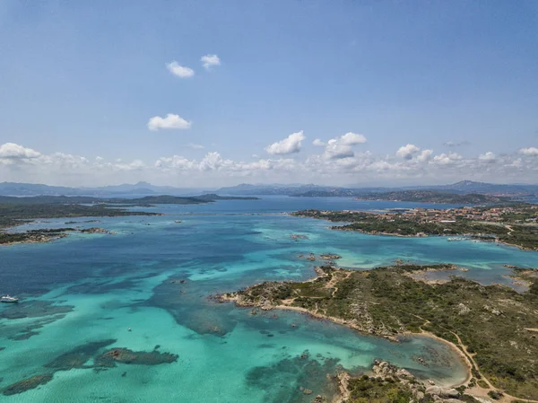 Drony Leteckého Pohledu Nad Archipel Maddalena Nachází Severně Sardinie Itálie — Stock fotografie