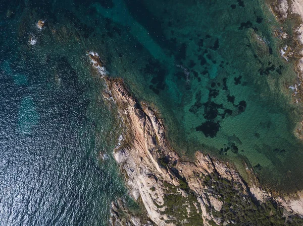 Increíble Vista Las Trenzas Drones Con Costa Maddalena Islan Una — Foto de Stock