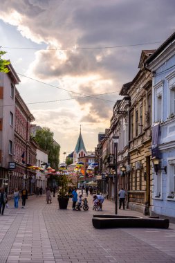 Bosna-Hersek 'in eski Travnik kentinin güzel mimarisi