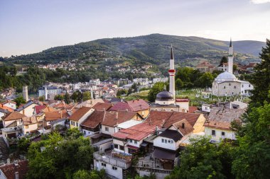 Bosna-Hersek 'in eski Travnik kentinin güzel mimarisi