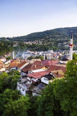 Bosna-Hersek 'in eski Travnik kentinin güzel mimarisi