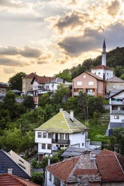 Bosna-Hersek 'in eski Travnik kentinin güzel mimarisi