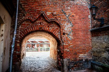 Riga 'nın eski güzel mimarisi Letonya