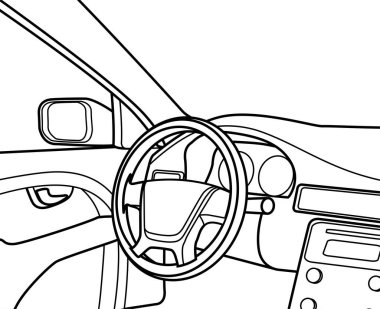 Basit modern direksiyon simidi.