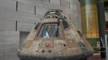 Washington, Dc, ABD 10 Eylül 2015: apollo 11 komuta modülü görünümü üzerinde Ulusal Hava ve Uzay Müzesi'nde kadar bir yakın