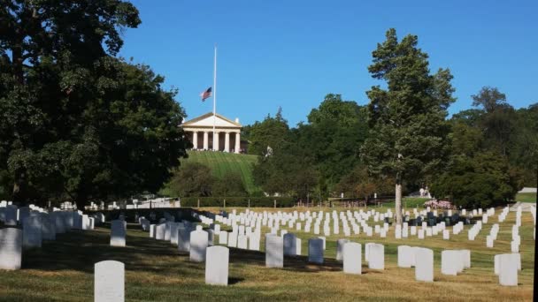 Ampla Vista Casa Arlington Terrenos Cemitério Arlington Washington — Vídeo de Stock