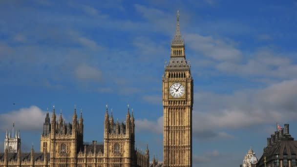 Westminster Riksdagshuset Och Big Ben London Storbritannien — Stockvideo