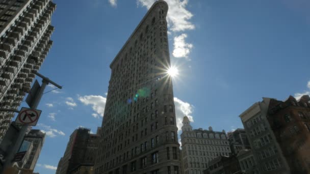 Νέα Υόρκη Νέα Υόρκη Ηπα Σεπτεμβρίου 2015 Ήλιος Λάμπει Πίσω — Αρχείο Βίντεο