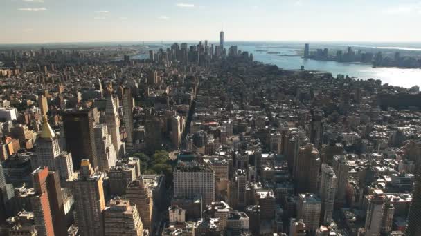Skyline Del Centro Manhatten Nueva York — Vídeo de stock