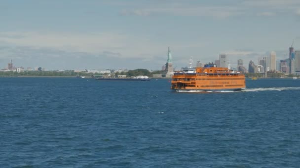 New York New York September 2015 Veerboot Van Staten Island — Stockvideo