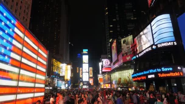 New York New York Usa September 2015 Livliga Times Square — Stockvideo