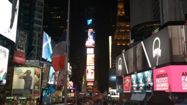 New York, New York, ABD 12 Eylül 2015: times square new york bir yaz gecesi